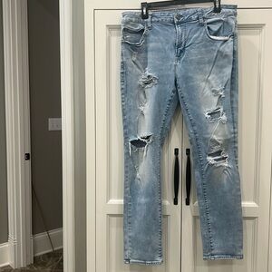 American Eagle Men's Next Level Flex Distressed Skinny Jeans 36x30